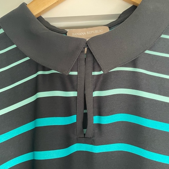 Peter Pan Collar Striped Sleeveless Blouse - Picture 3 of 7